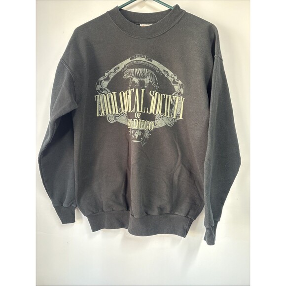 Vintage Zoological Society Of San Diego Medium Sweatshirt Single Stitch 90s - Picture 1 of 5